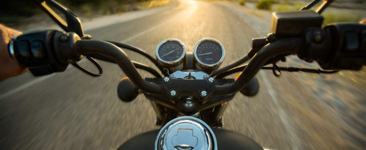 Motorcycle on the road